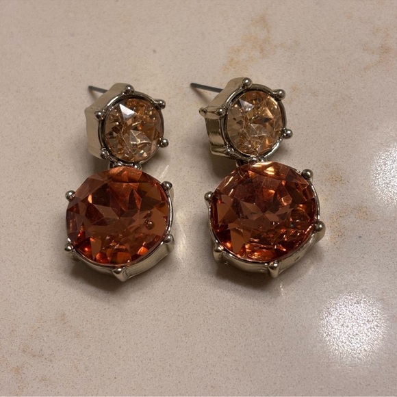 J. Crew Jewelry - J Crew Gold Tone Jeweled Drop Earrings